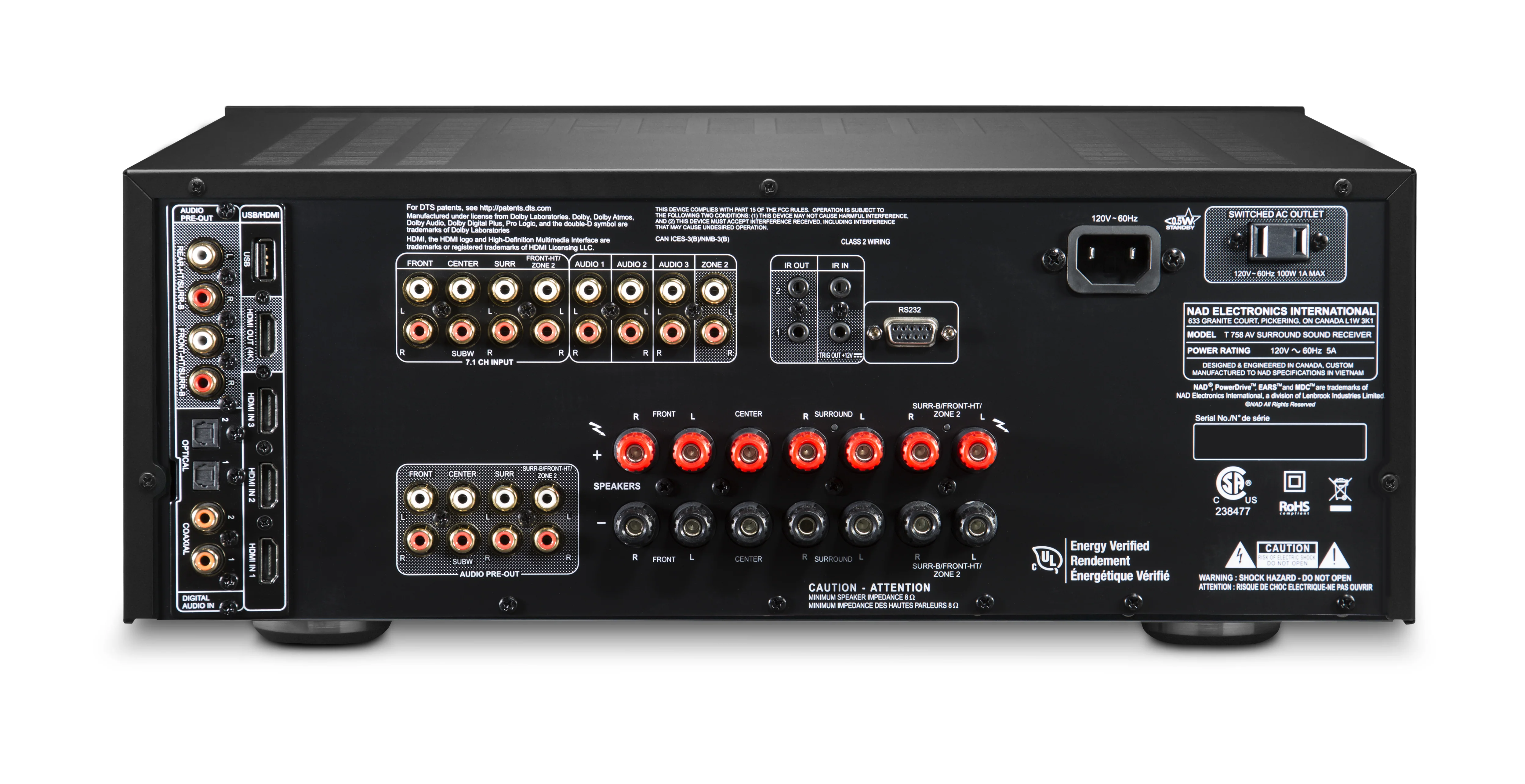 NAD T758 V3i A/V Receiver - Image 2